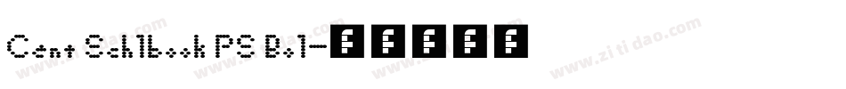 Cent Schlbook PS Bol字体转换